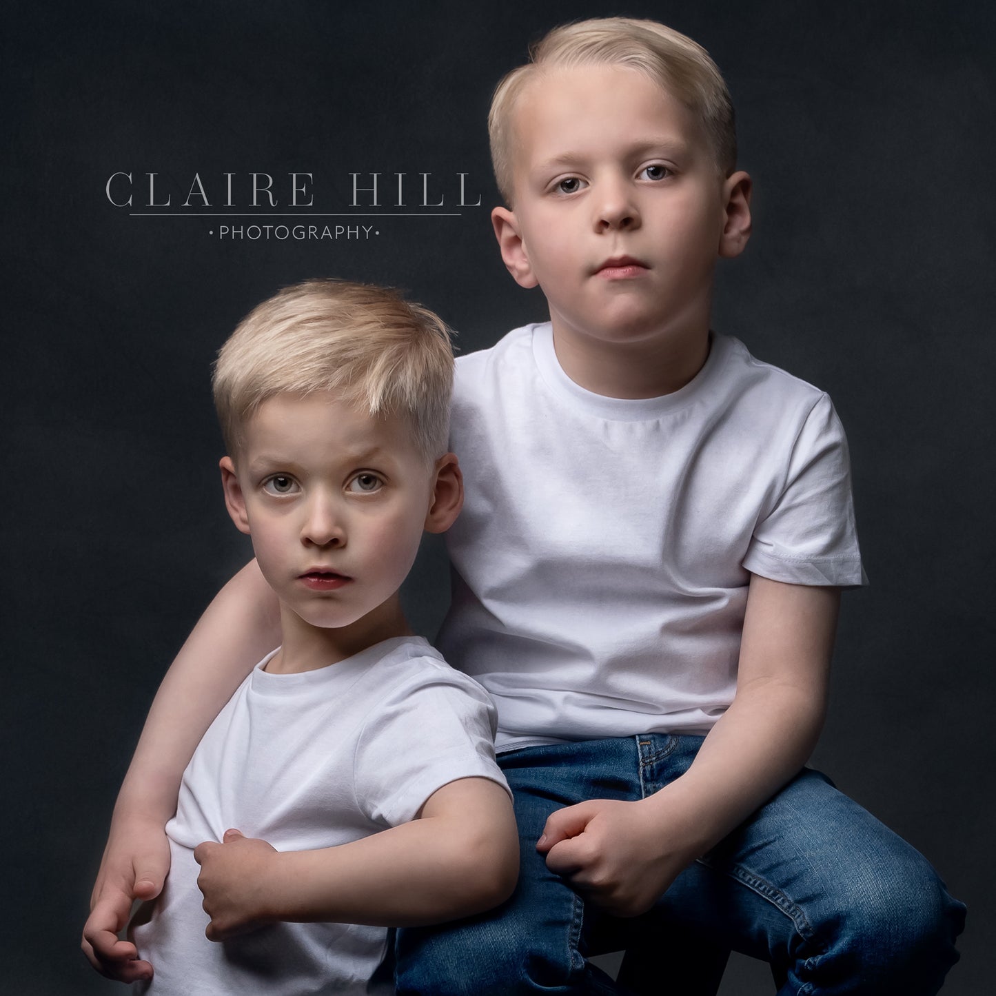 Professional brothers sibling photography photos by Claire Hill Photography. Studio based in Perton Wolverhampton West Midlands and Shropshire book today