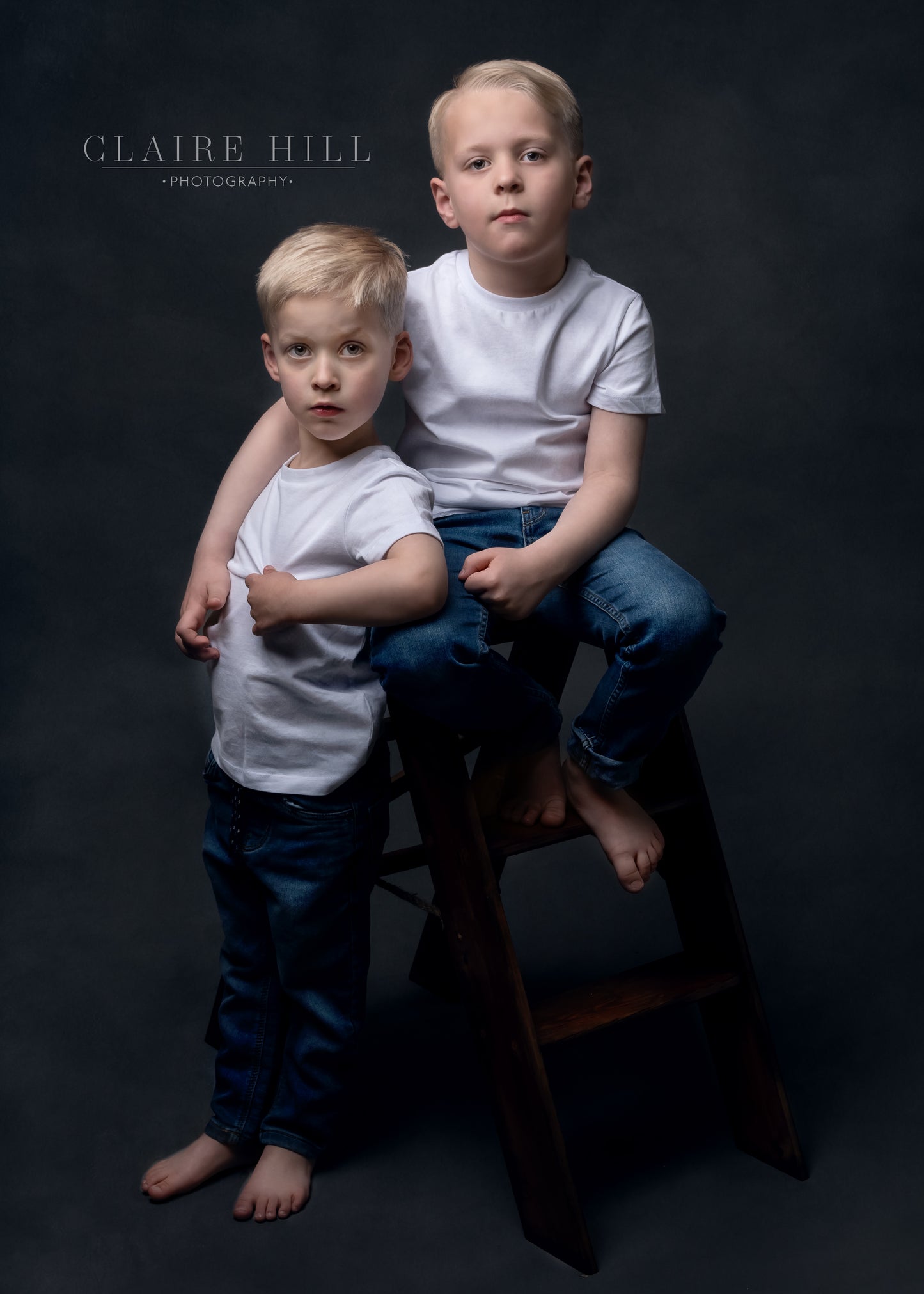 Professional family sibling photography photos by Claire Hill Photography. Studio based in Perton Wolverhampton West Midlands and Shropshire book today