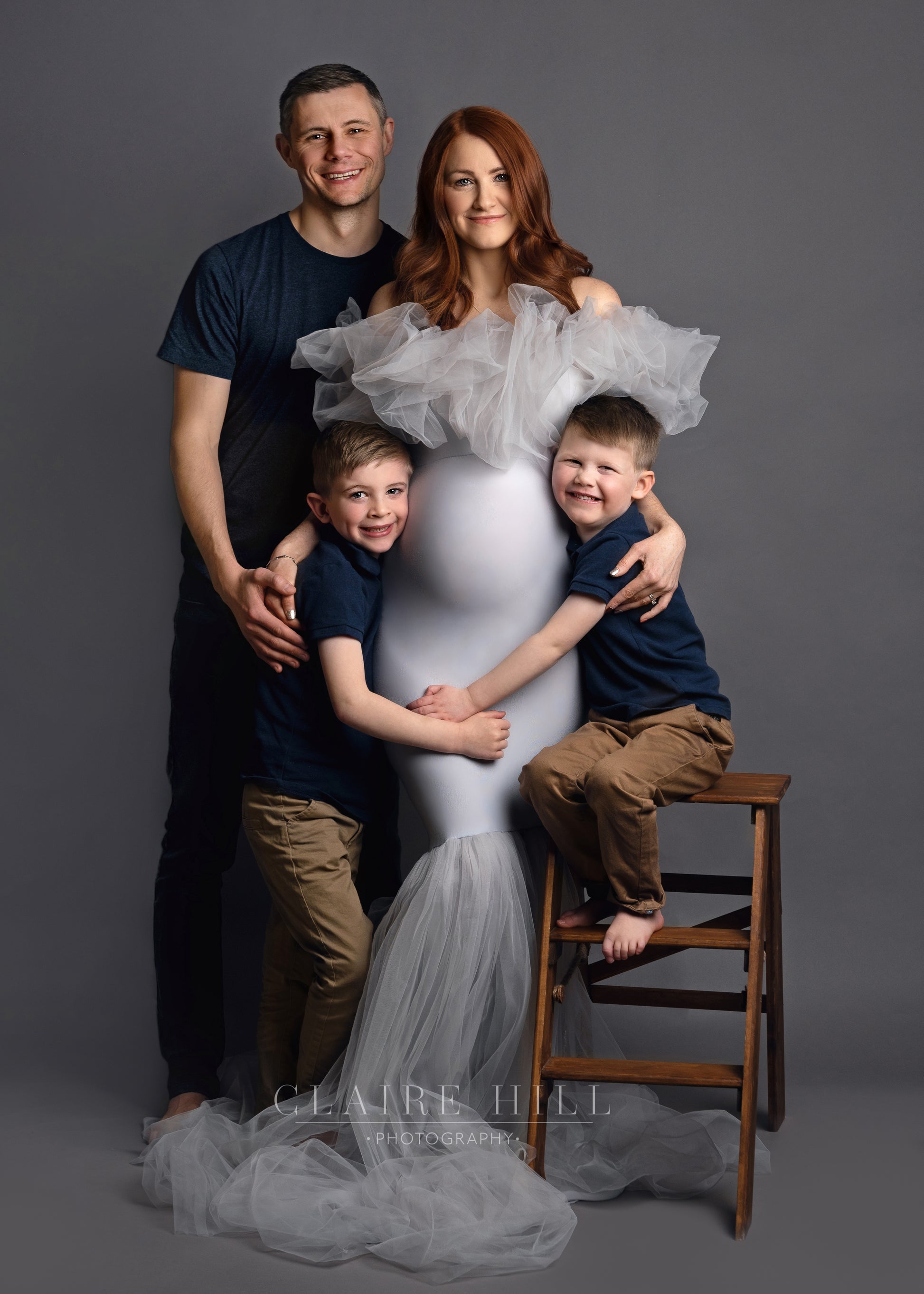 Maternity and family photography session showcasing a growing family in Birmingham, by Claire Hill Photography.